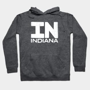 IN Indiana State Vintage Typography Hoodie